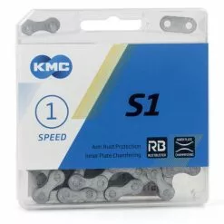 KMC S1 Wide RB 1sp Ketting-Mat Zilver