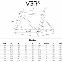 Colnago V3Rs Force ETap AXS Disc-RZBW-54s -Cinelli Winkel colv3rsforcerzbw54s geo