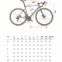Wilier Filante SLR Disc Custom Racefiets -Cinelli Winkel e103 geo 1