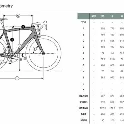 Eddy Merckx SanRemo76 Disc Custom Racefiets -Cinelli Winkel ffs76demc011 geo 1