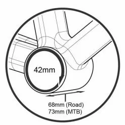 Prestine BB30>BB22/24 Press-Fit Adapters SRAM-Zwart -Cinelli Winkel pt 6632dm 2