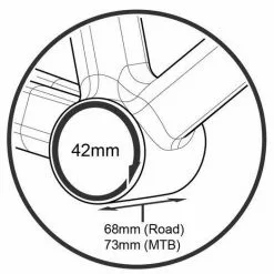 Prestine BB30>BB24 Press-Fit Adapters Shimano-Zwart -Cinelli Winkel pt 6632f 2