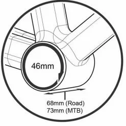 Prestine PF30>BB22/24 Press-Fit Adapters SRAM-Zwart -Cinelli Winkel pt 6639m 3